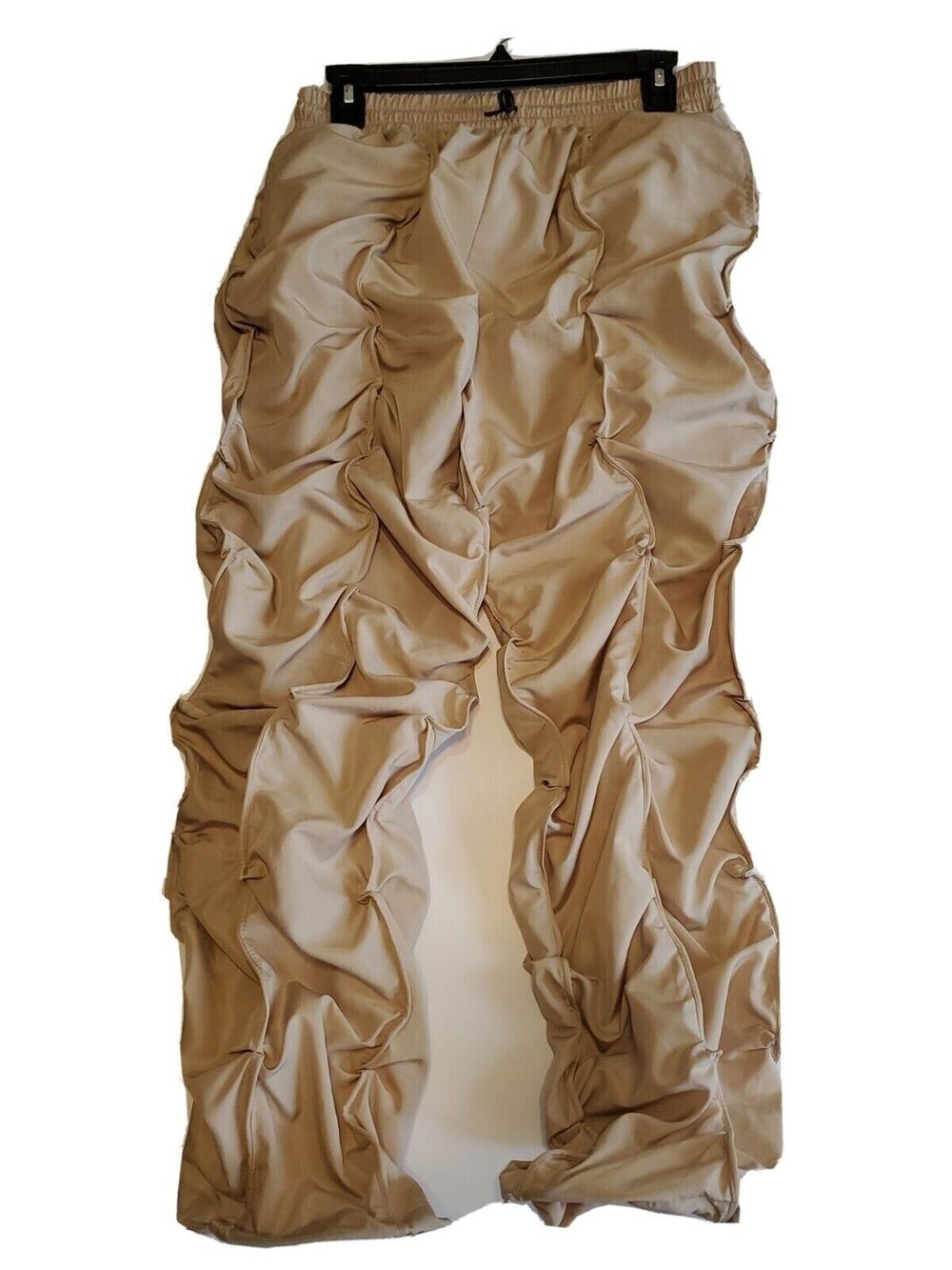 Womens Rouch Pants Large Adjustable Hem Lightweight Tan Womens